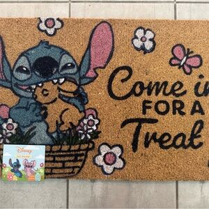 Disney Pink & Blue Stitch 'Come in for a Treat' Doormat